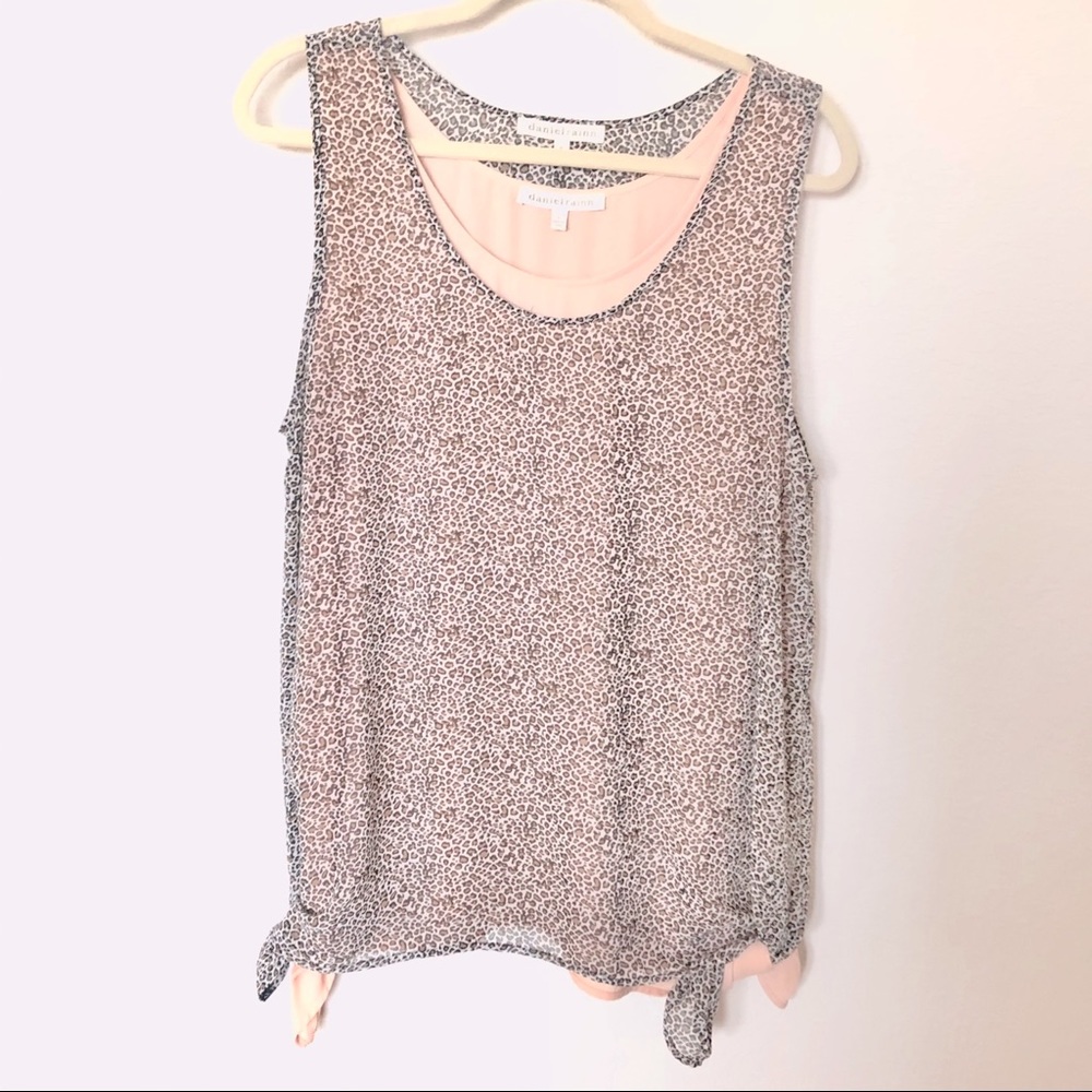 Bundle 2 Daniel Rainn XL Sheer Tanks Leopard Blush